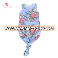 light blue floral sleeveless baby growns sleeping bag infant newborn baby clothes