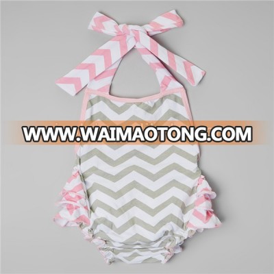 Adorable Baby&infant clothing sets toddler apparel one piece baby jumpsuit Chevron Design butterfly tie