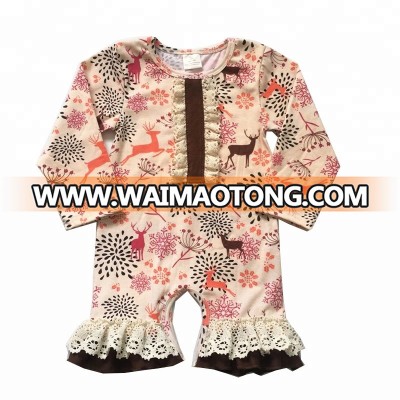 Strip floral cotton new born baby girls romper wholesale baby clothes romper